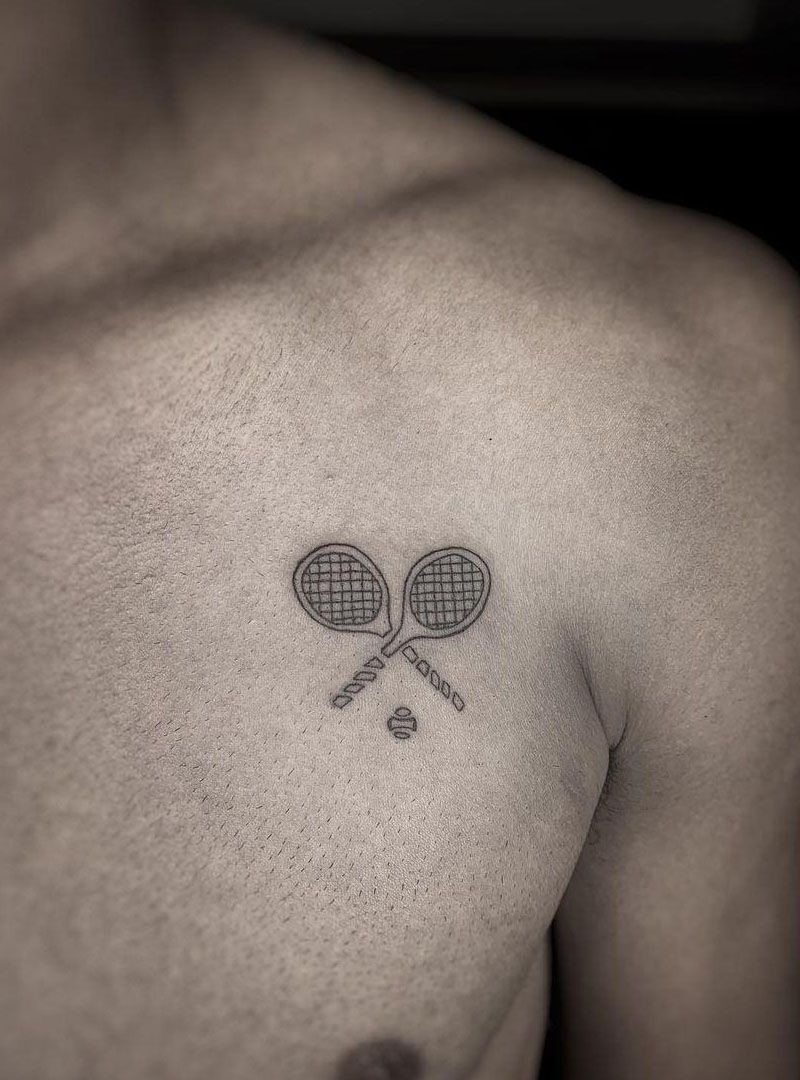 30 Pretty Tennis Tattoos to Inspire You