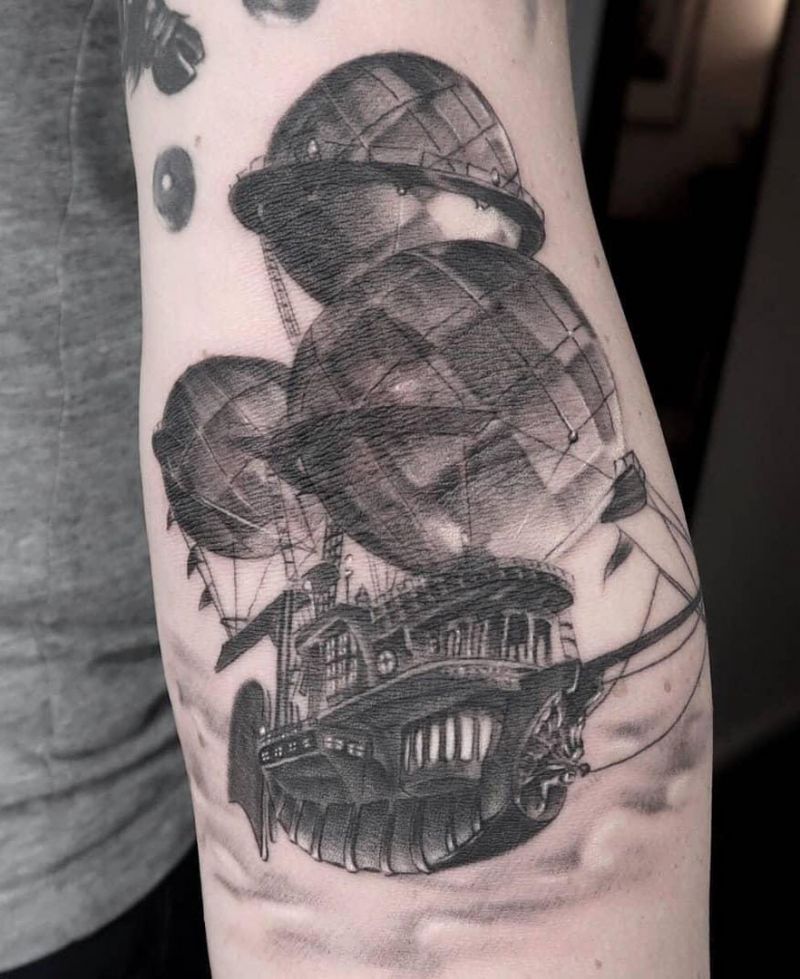 30 Pretty Airship Tattoos to Inspire You