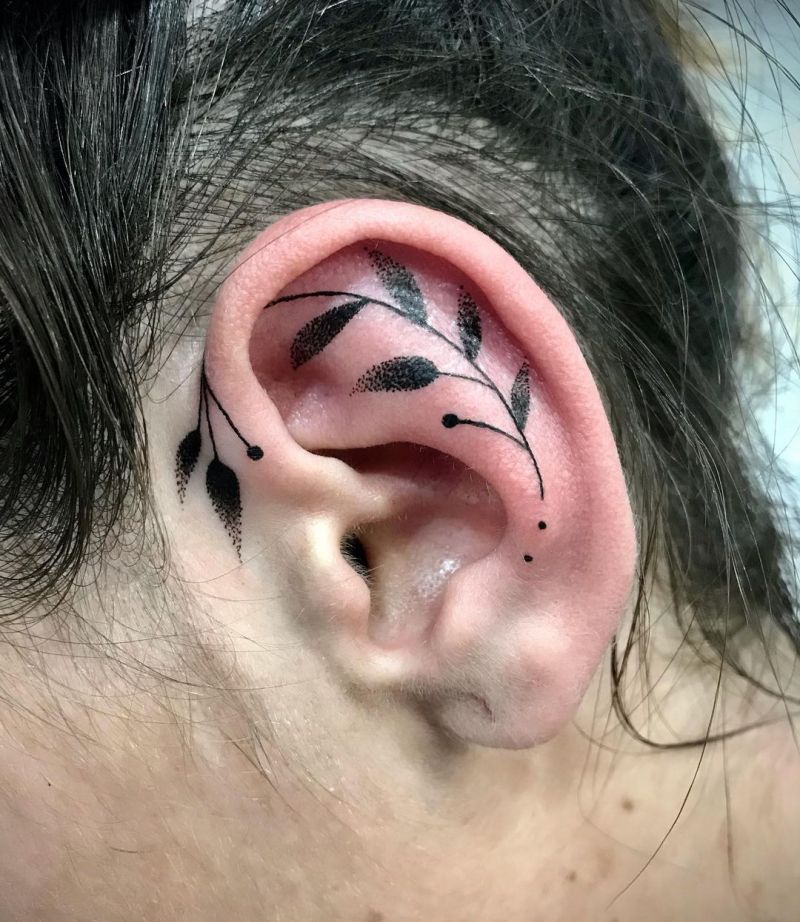 30 Elegant Ear Tattoo Designs to Get Inspired