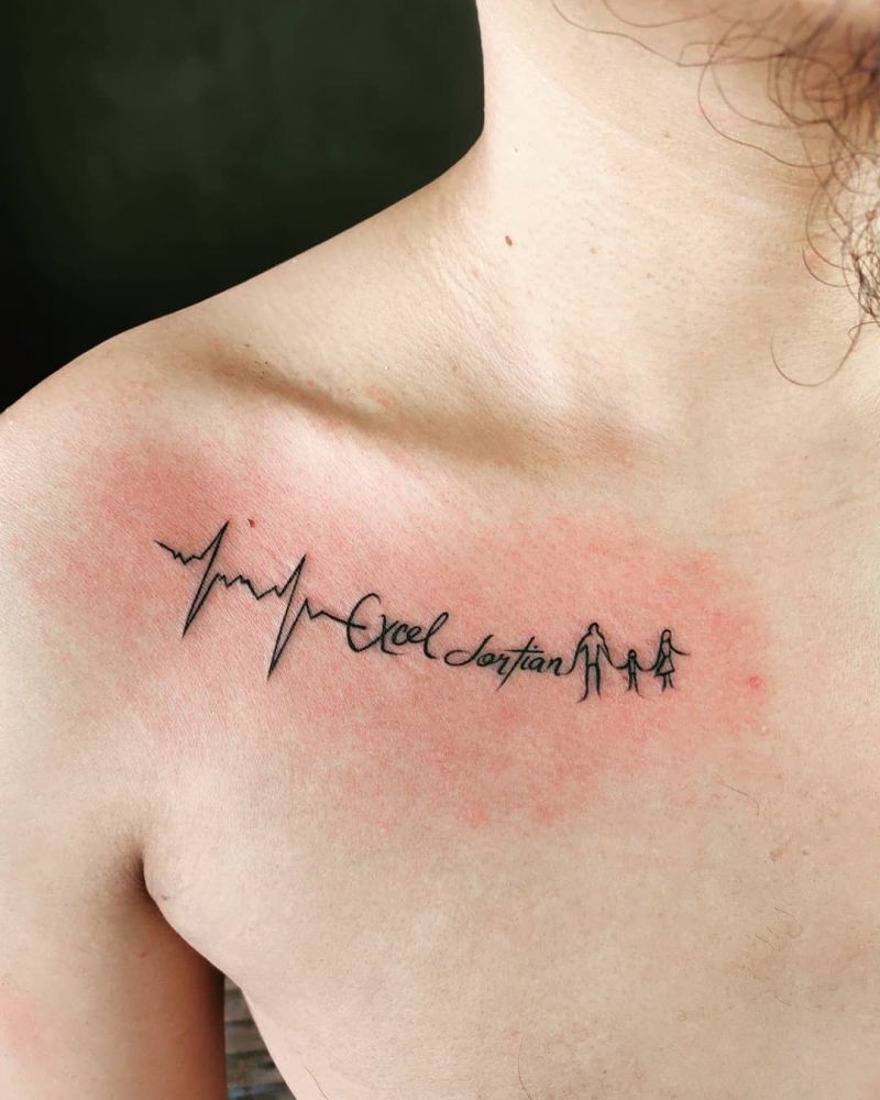 30 Pretty Heartbeat Tattoos to Inspire You