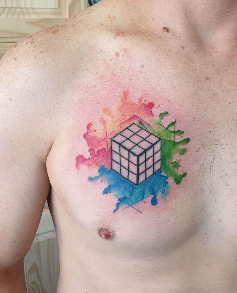 30 Great Rubik's Cube Tattoos You Can Copy