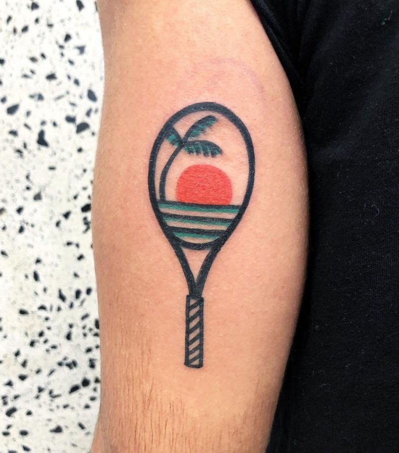 30 Pretty Tennis Tattoos to Inspire You