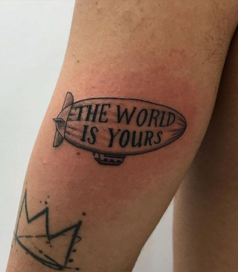 30 Pretty Airship Tattoos to Inspire You