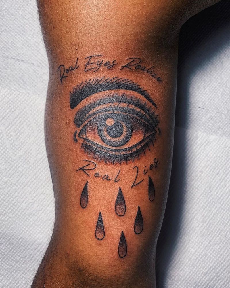 30 Pretty Crying Eye Tattoos Give You Inspiration