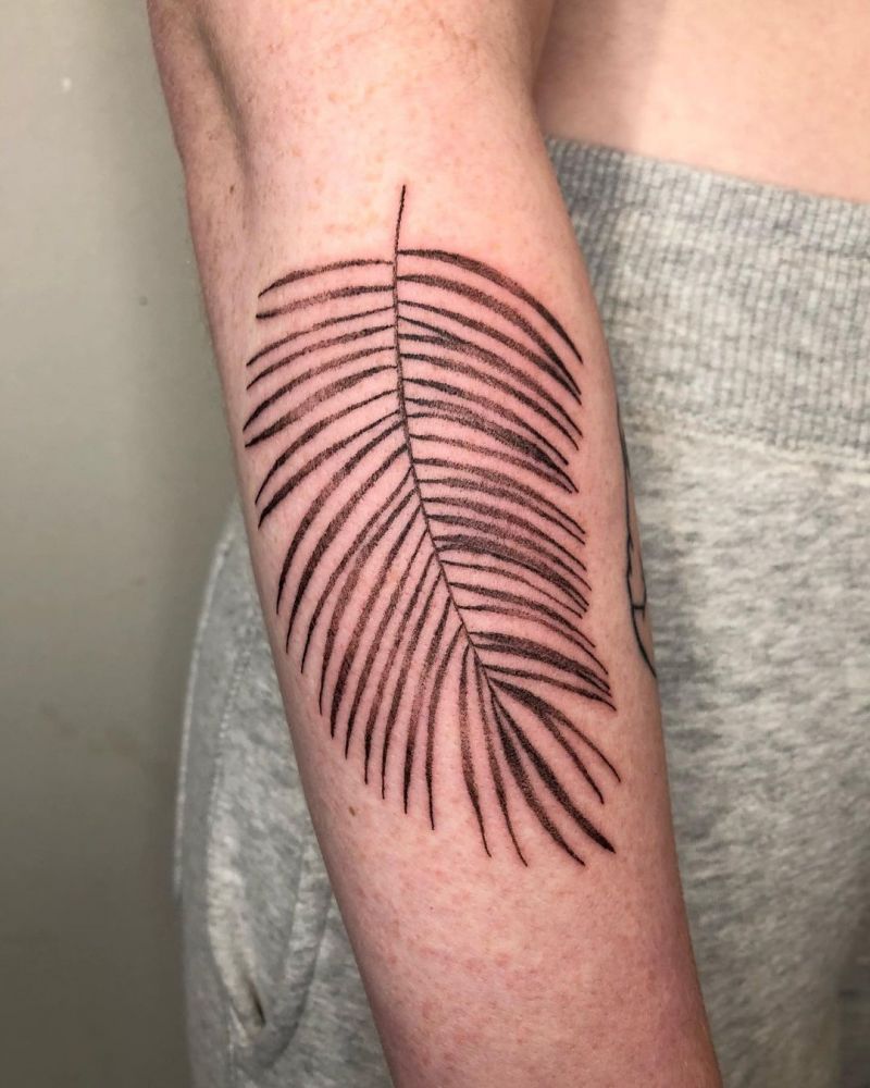 30 Pretty Palm Leaf Tattoos to Inspire You