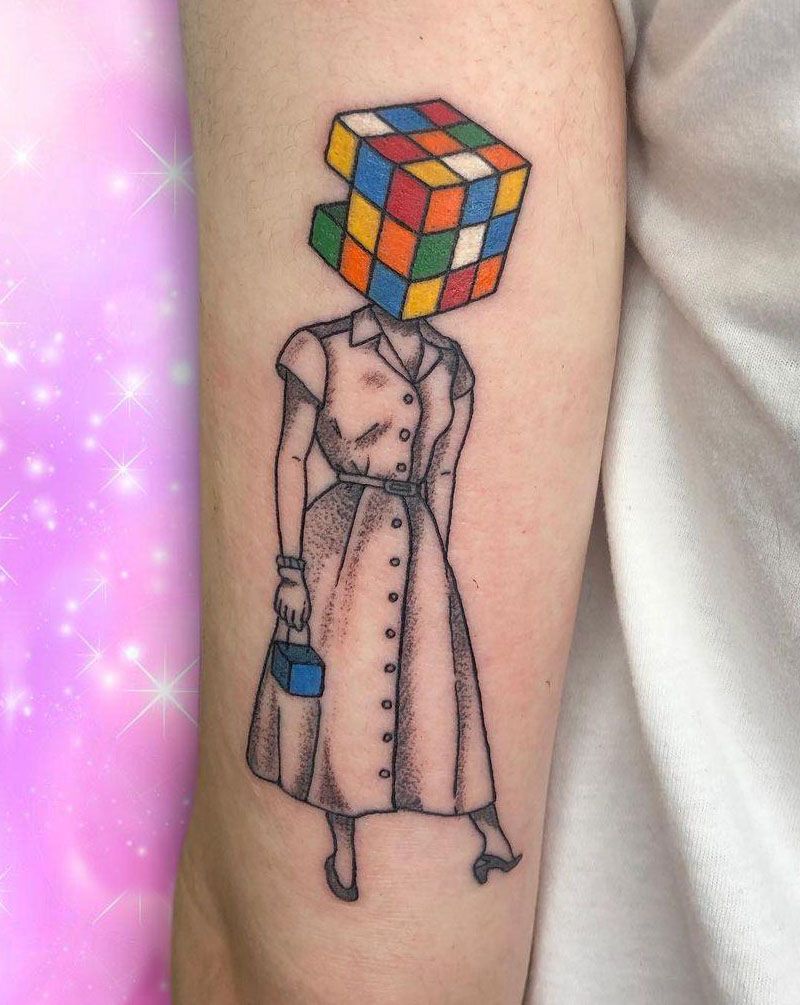 30 Great Rubik's Cube Tattoos You Can Copy