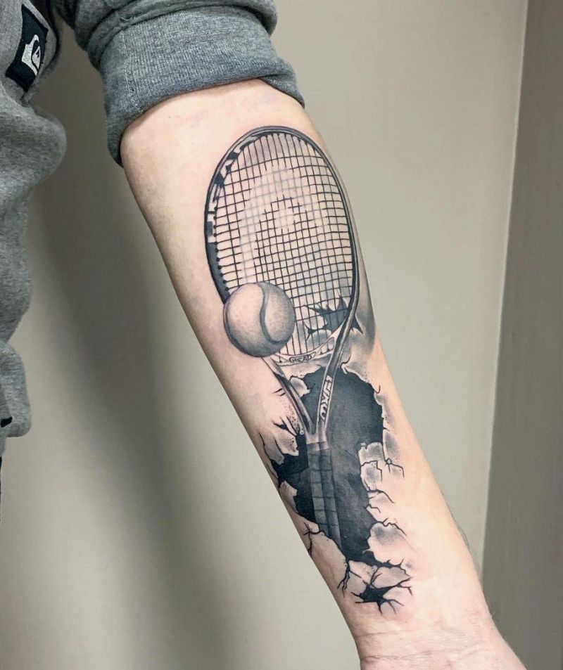 30 Pretty Tennis Tattoos to Inspire You