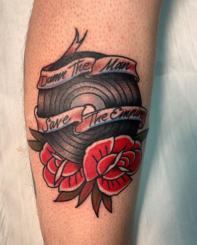 30 Pretty Vinyl Tattoos You Must Try