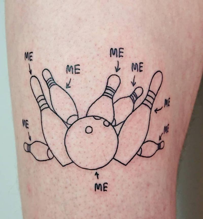 30 Bowling Tattoos Remind You to Relax