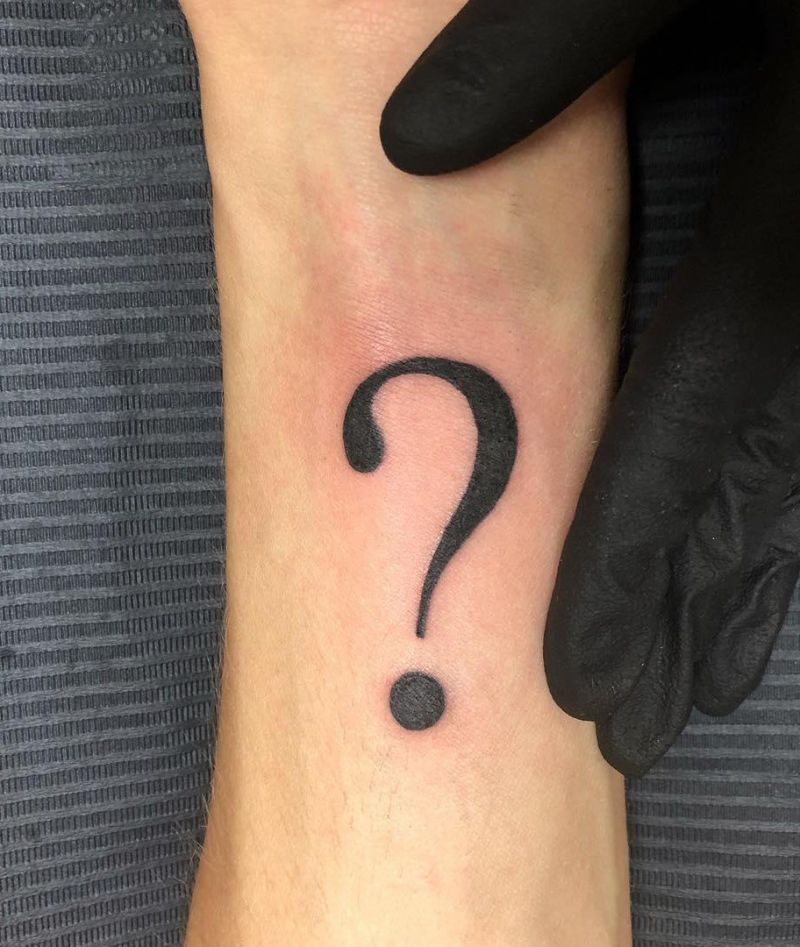 30 Pretty Question Mark Tattoos You Can Copy