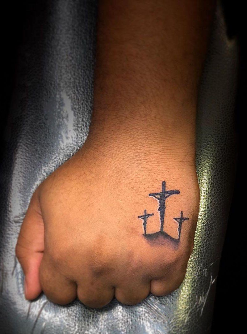 9 Pretty Three Cross Tattoos You Can Copy