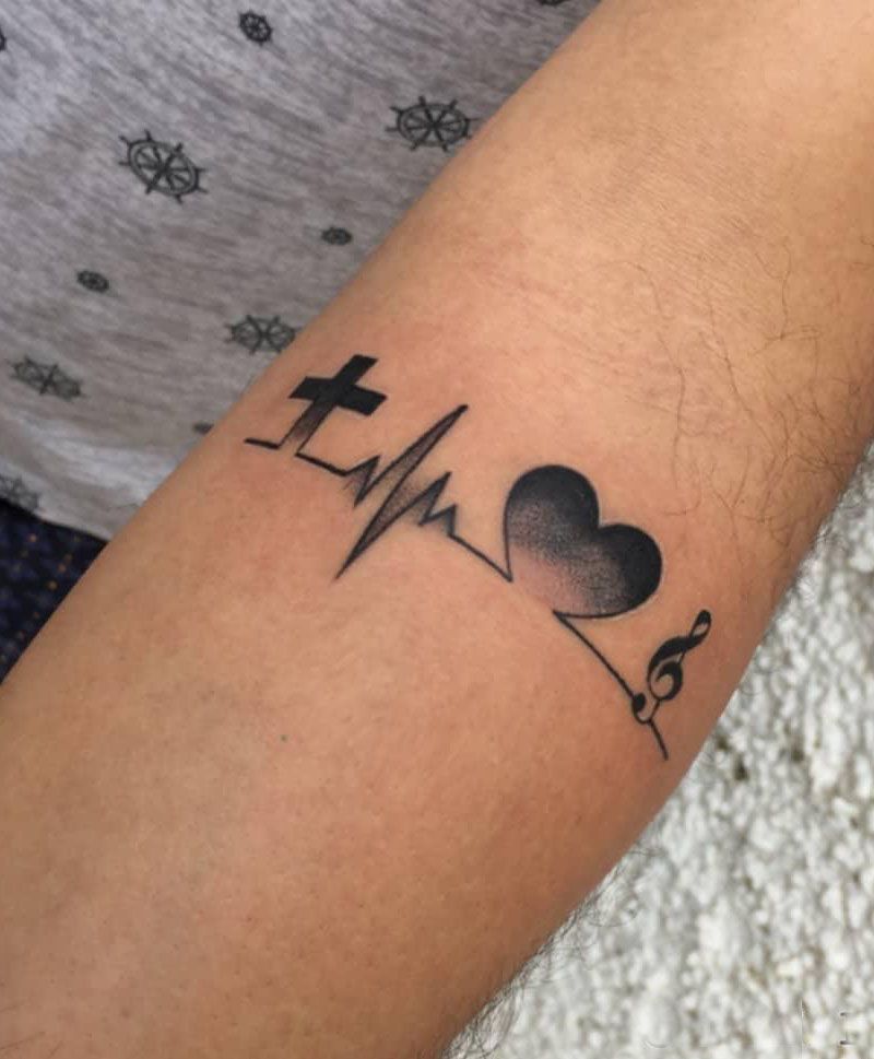 30 Pretty Heartbeat Tattoos to Inspire You