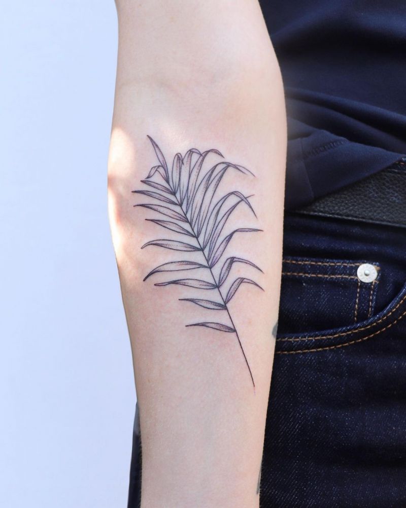 30 Pretty Palm Leaf Tattoos to Inspire You