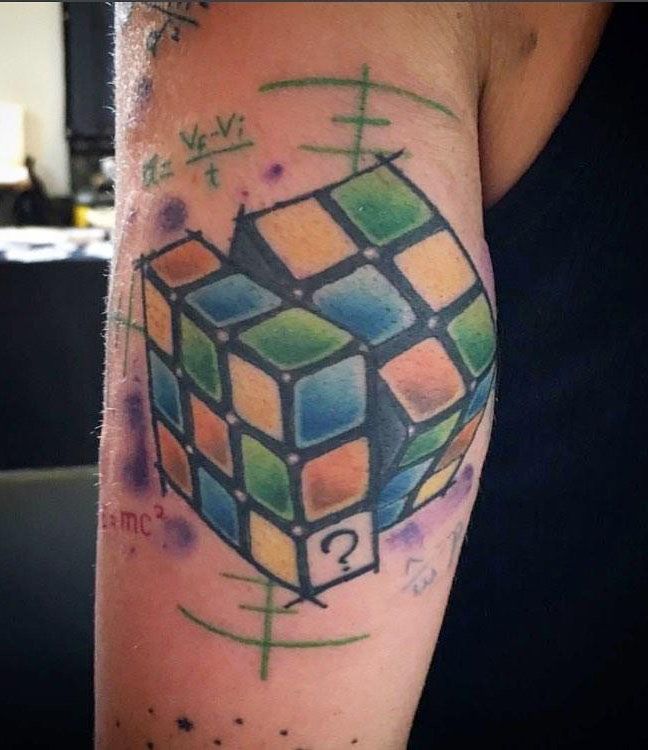 30 Great Rubik's Cube Tattoos You Can Copy