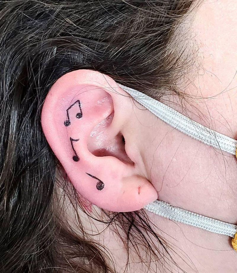 30 Elegant Ear Tattoo Designs to Get Inspired