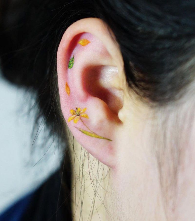 30 Elegant Ear Tattoo Designs to Get Inspired