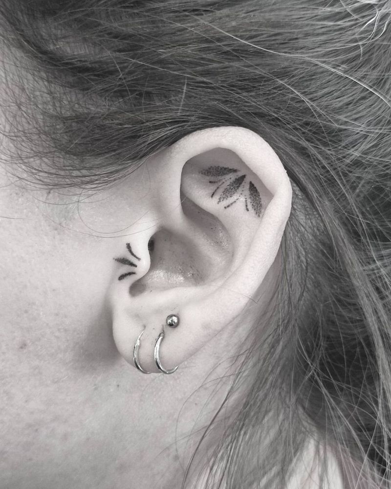 30 Elegant Ear Tattoo Designs to Get Inspired