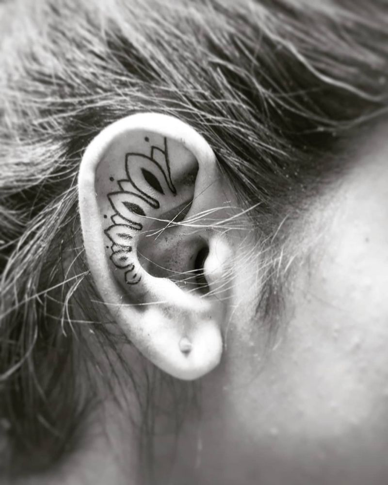 30 Elegant Ear Tattoo Designs to Get Inspired