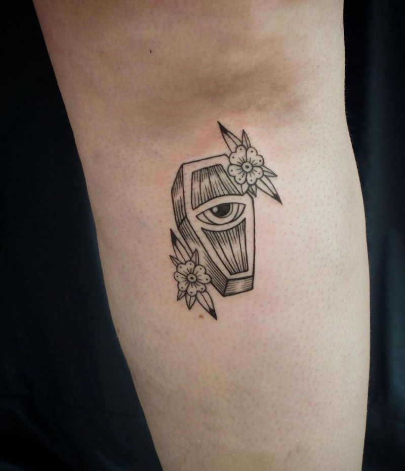 30 Pretty Coffin Tattoos to Inspire You