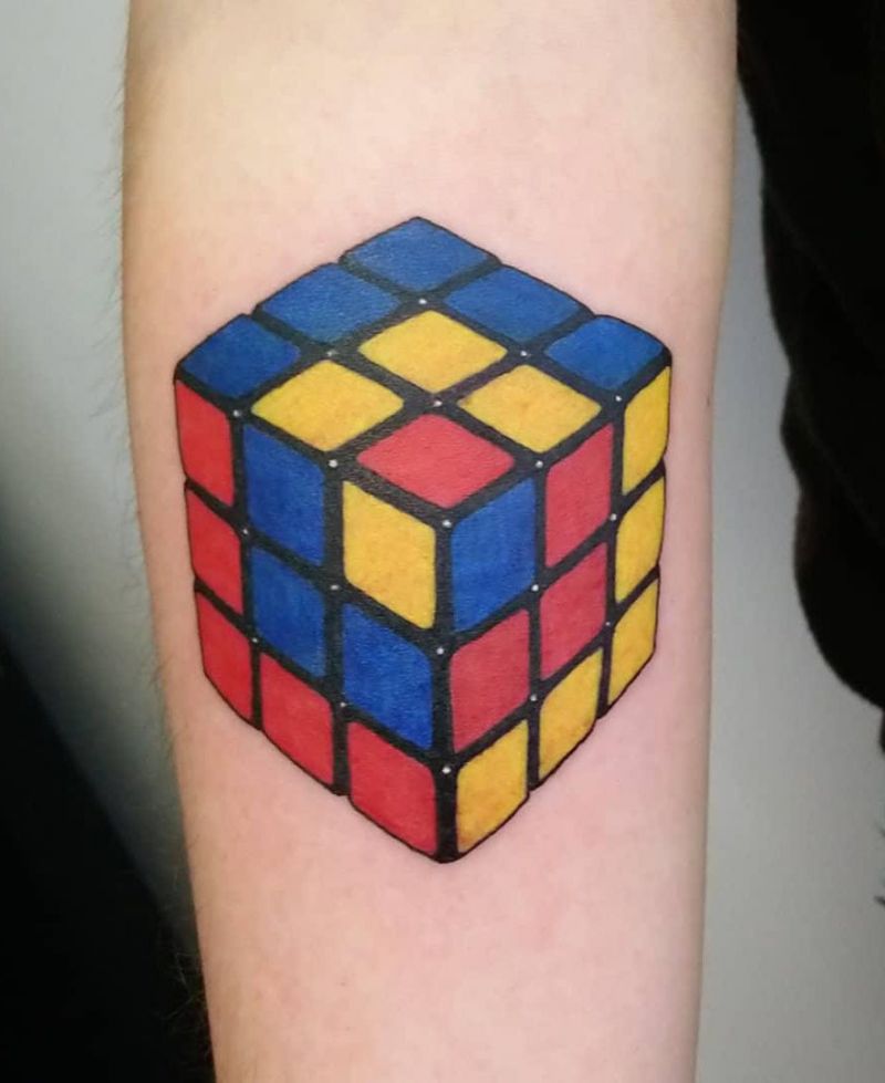 30 Great Rubik's Cube Tattoos You Can Copy