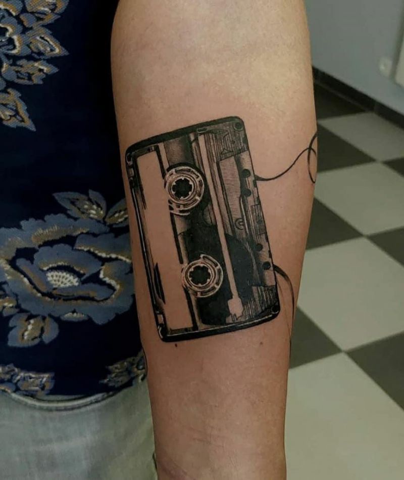 30 Pretty Tape Tattoos You Will Love