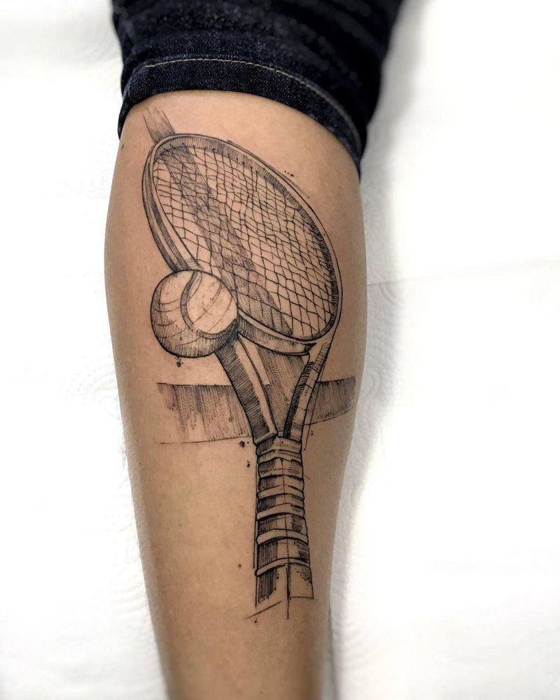 30 Pretty Tennis Tattoos to Inspire You