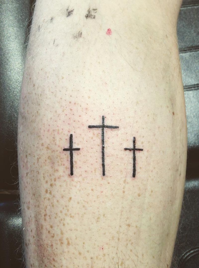 9 Pretty Three Cross Tattoos You Can Copy