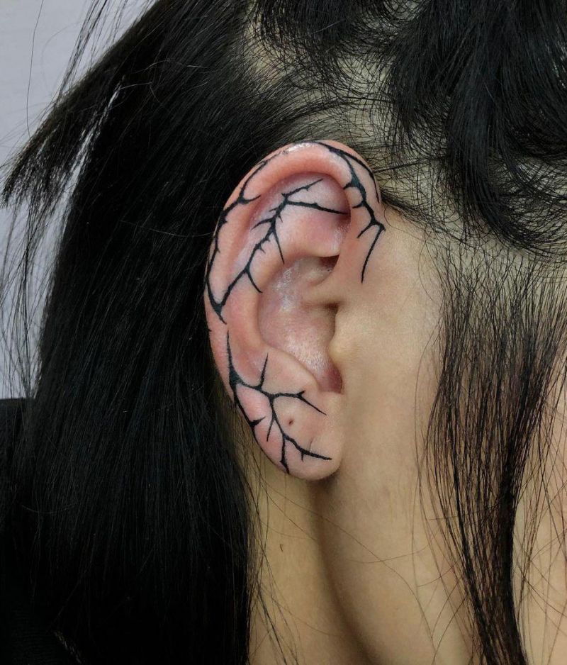 30 Elegant Ear Tattoo Designs to Get Inspired