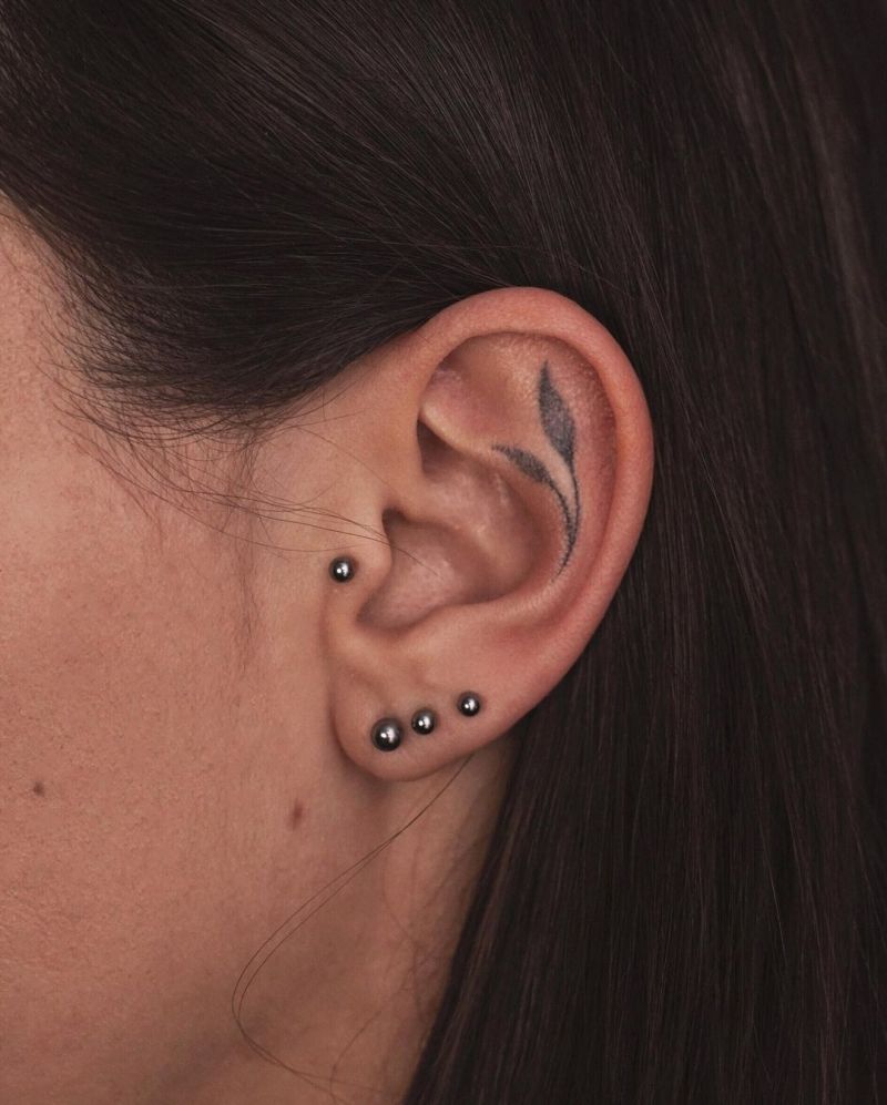 30 Elegant Ear Tattoo Designs to Get Inspired