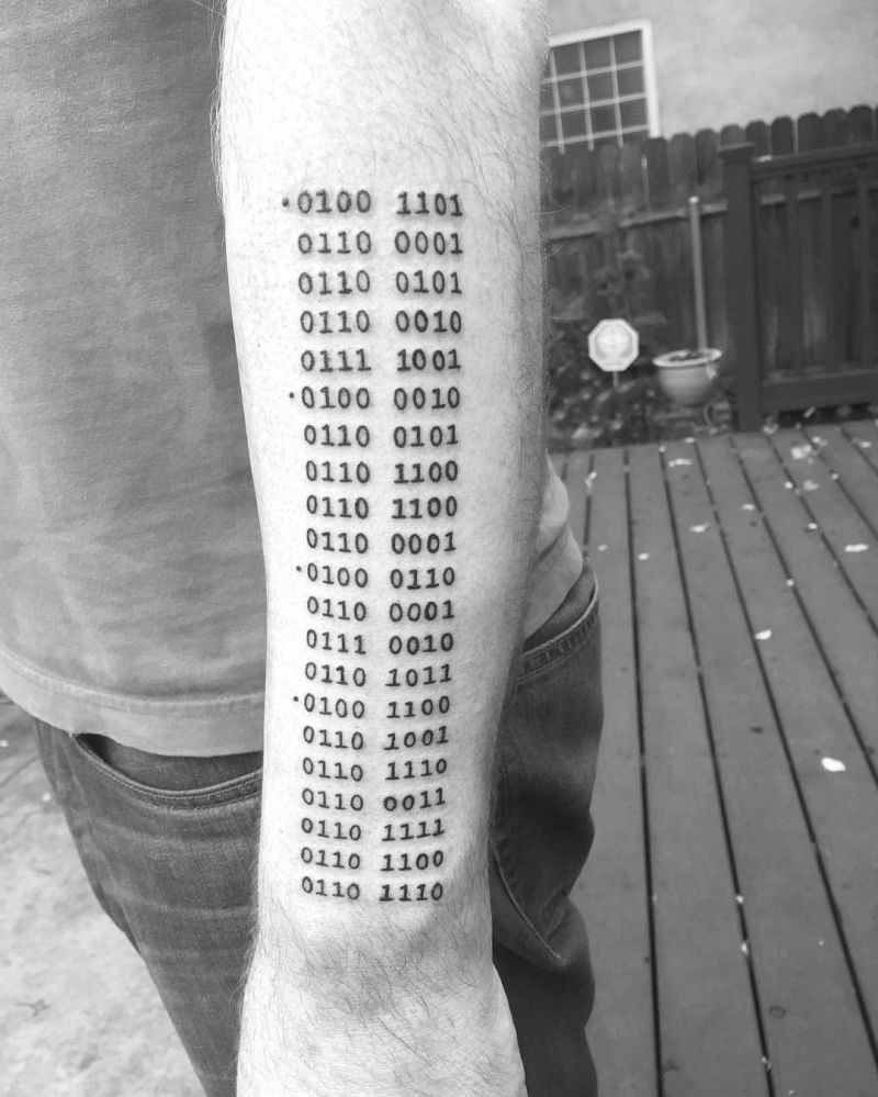 30 Creative Binary Tattoos You Can Copy