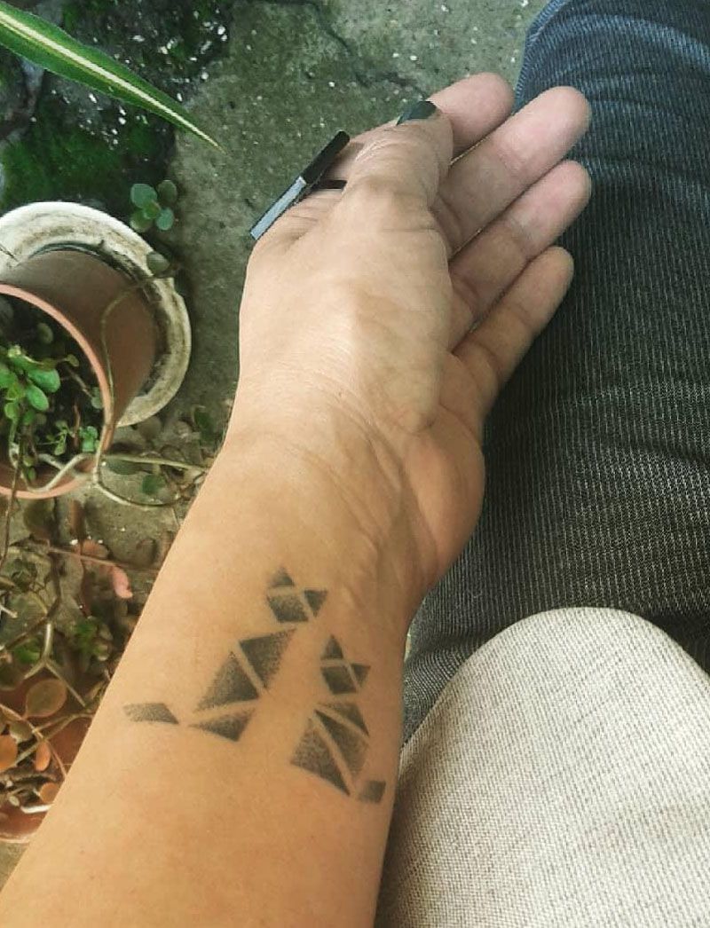 10 Pretty Tangram Tattoos You Must Try