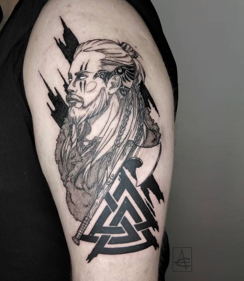 30 Pretty Valknut Tattoos to Inspire You