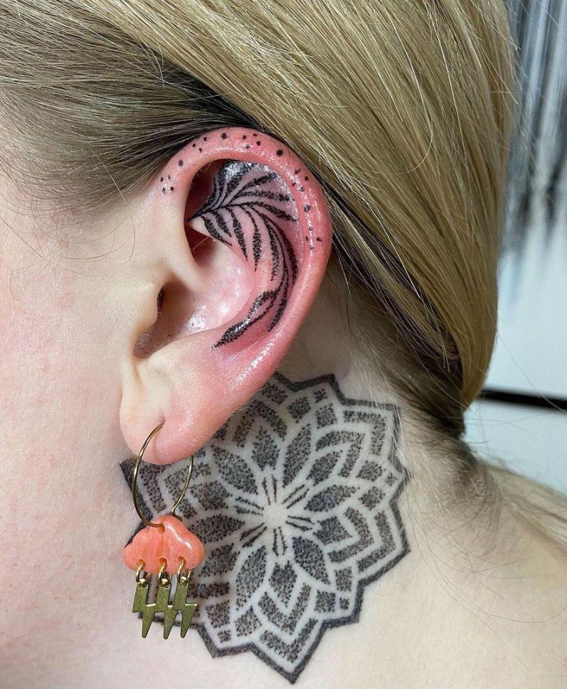 30 Elegant Ear Tattoo Designs to Get Inspired