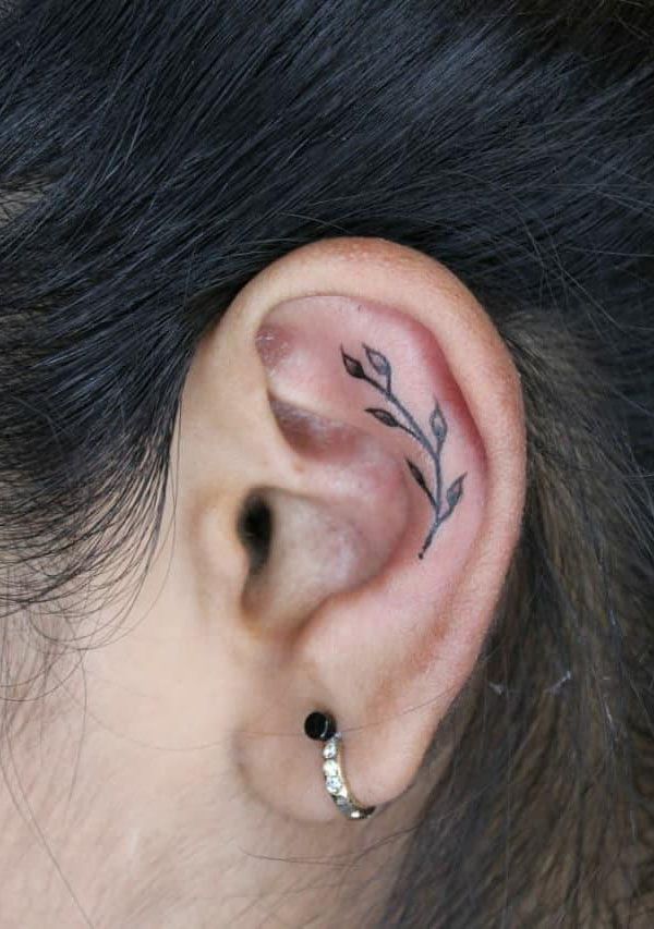 30 Elegant Ear Tattoo Designs to Get Inspired