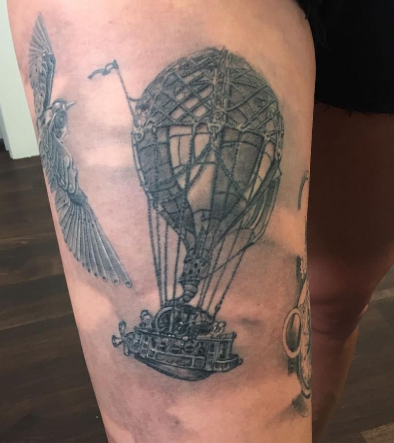 30 Pretty Airship Tattoos to Inspire You