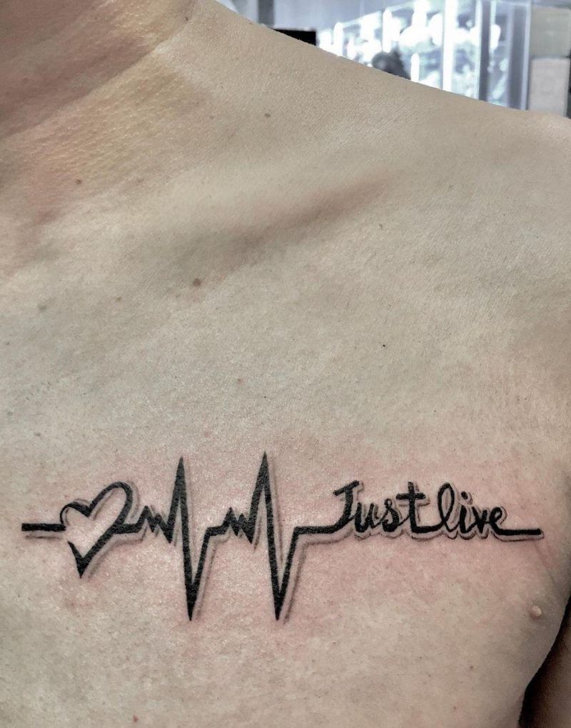 30 Pretty Heartbeat Tattoos to Inspire You