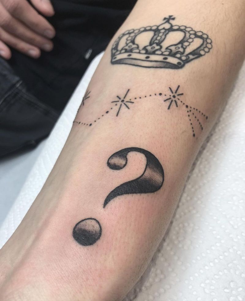 30 Pretty Question Mark Tattoos You Can Copy