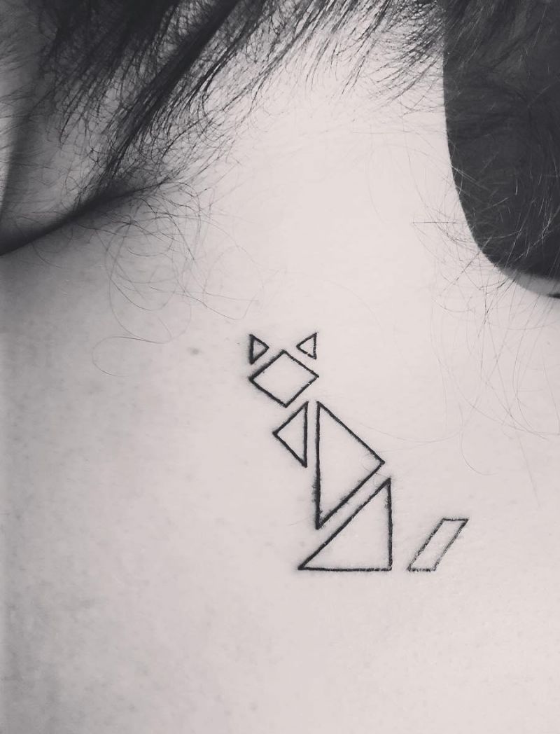 10 Pretty Tangram Tattoos You Must Try