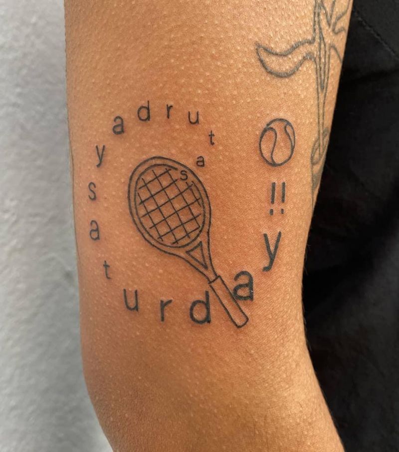 30 Pretty Tennis Tattoos to Inspire You