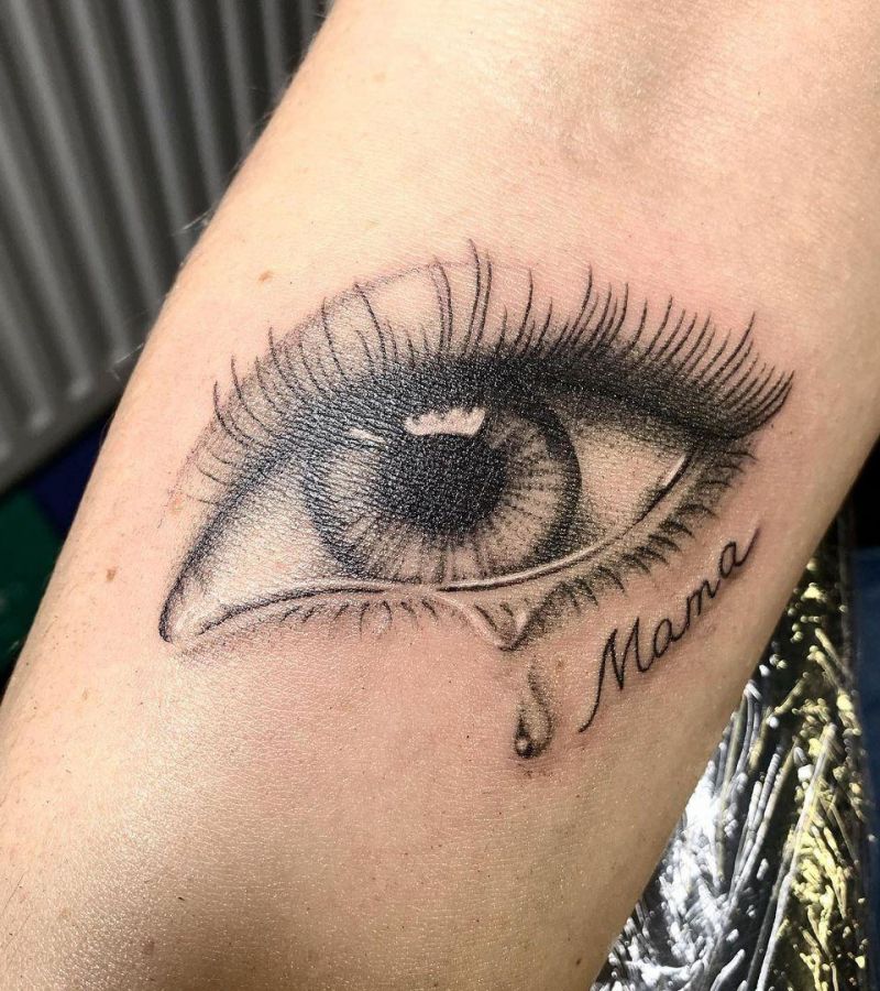 30 Pretty Crying Eye Tattoos Give You Inspiration