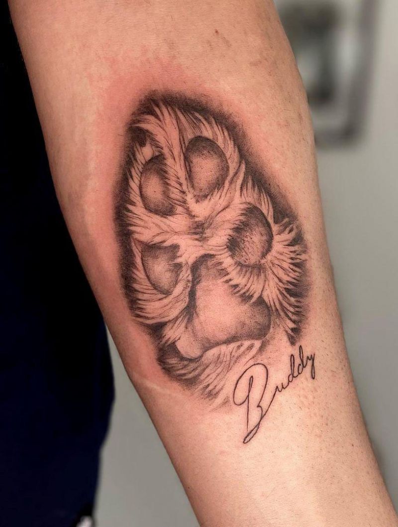 30 Cute Dog Paw Tattoos You Will Love