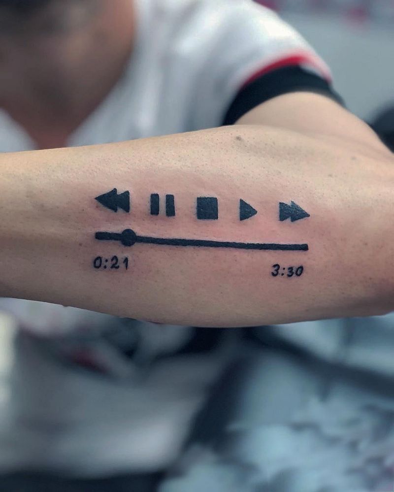 30 Pretty Play Pause Tattoos Give You Unexpected Feeling