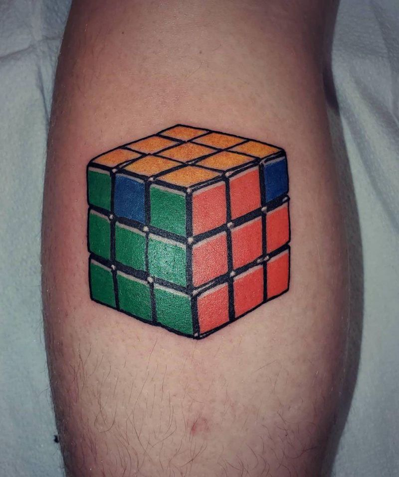 30 Great Rubik's Cube Tattoos You Can Copy