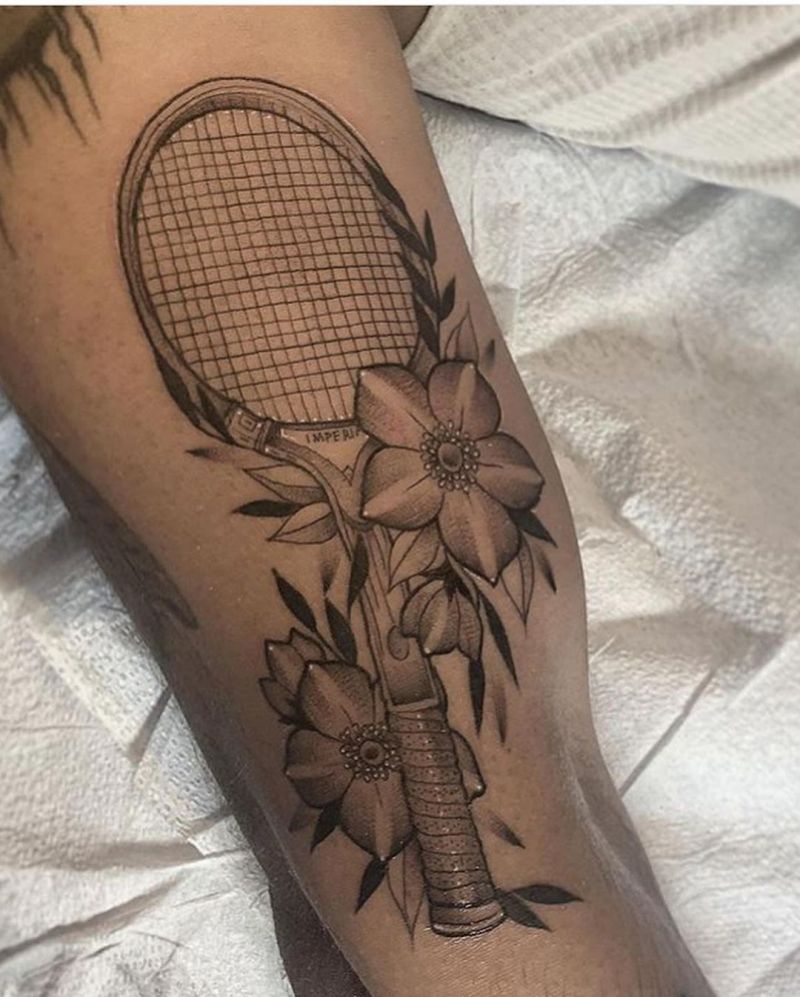 30 Pretty Tennis Tattoos to Inspire You