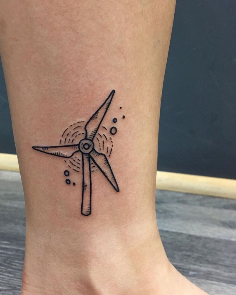 11 Pretty Wind Turbine Tattoos You Can Copy