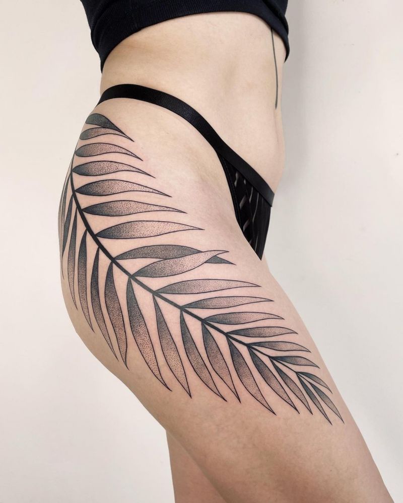 30 Pretty Palm Leaf Tattoos to Inspire You