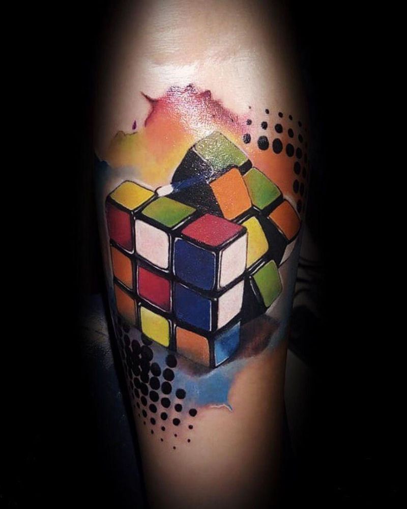 30 Great Rubik's Cube Tattoos You Can Copy