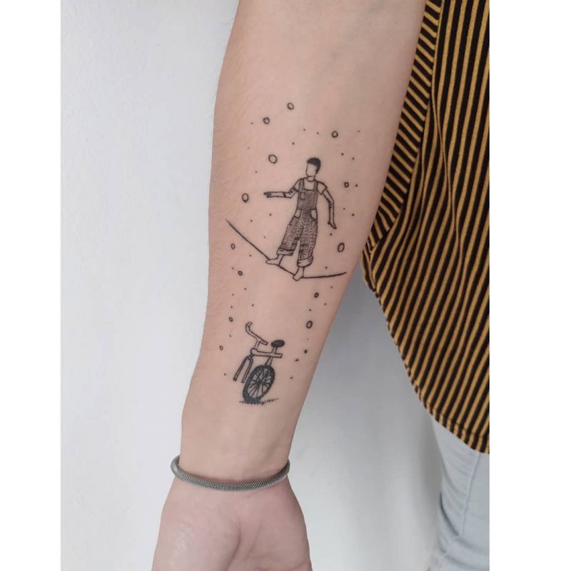 30 Tightrope Walker Tattoos Make You Attractive