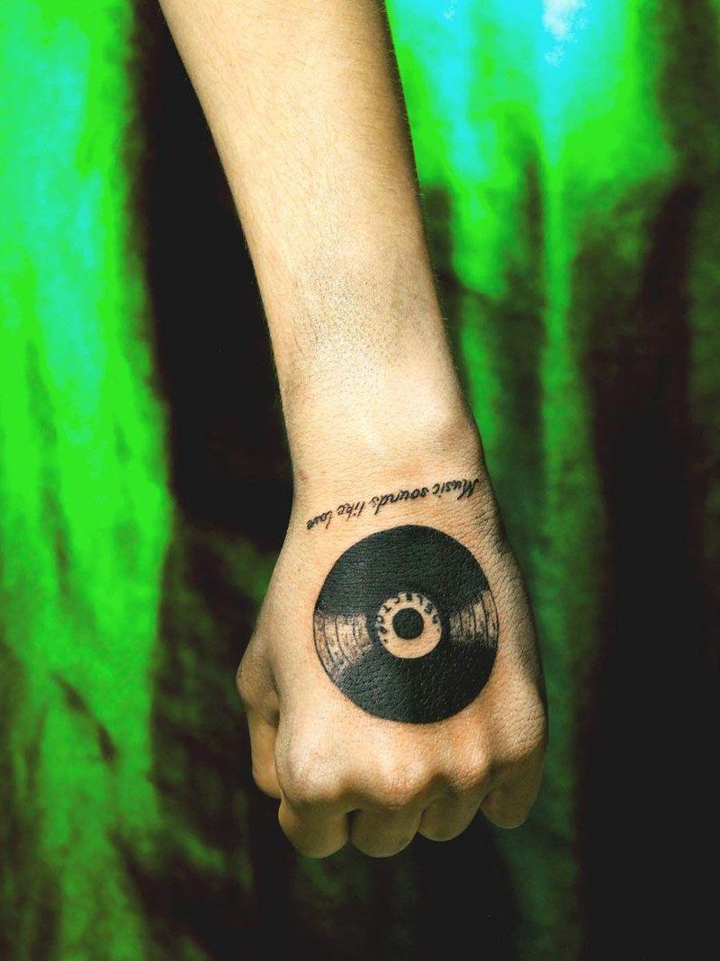 30 Pretty Vinyl Tattoos You Must Try