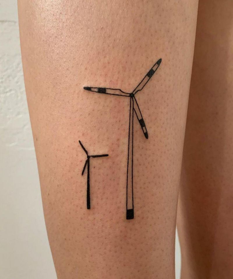 11 Pretty Wind Turbine Tattoos You Can Copy